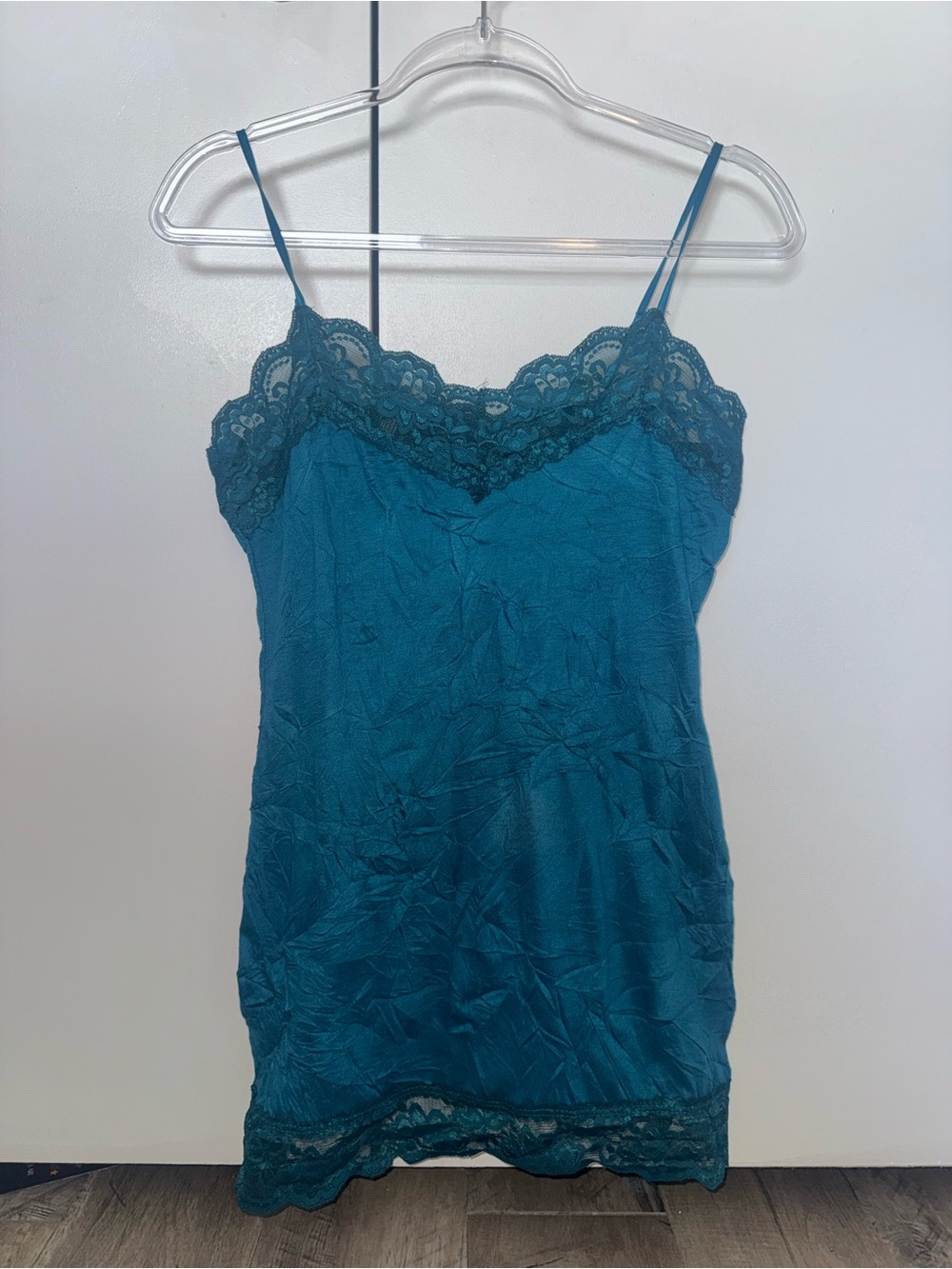 Arden B Teal Lace-Trim Cami Top